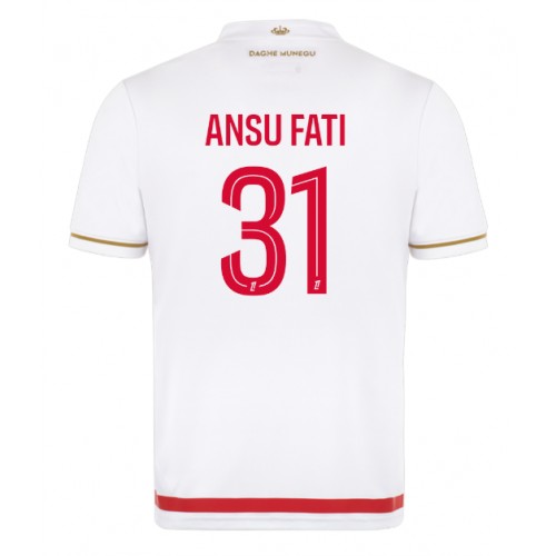 AS Monaco Ansu Fati #31 Domaci Dres 2025-26 Kratak Rukav
